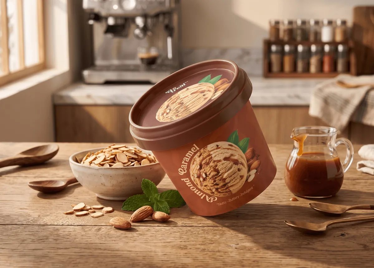 Almond Caramel Ice Cream