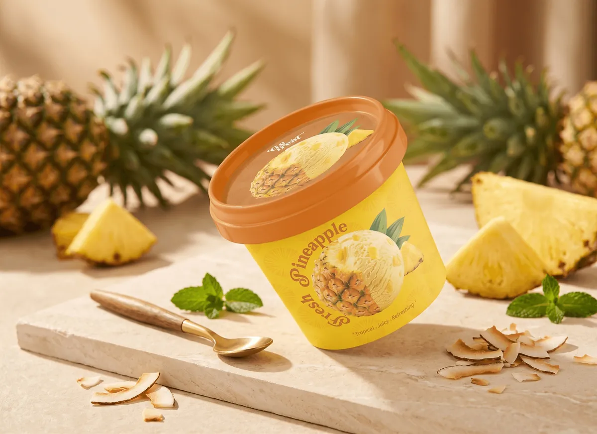 Fresh Pineapple Ice Cream