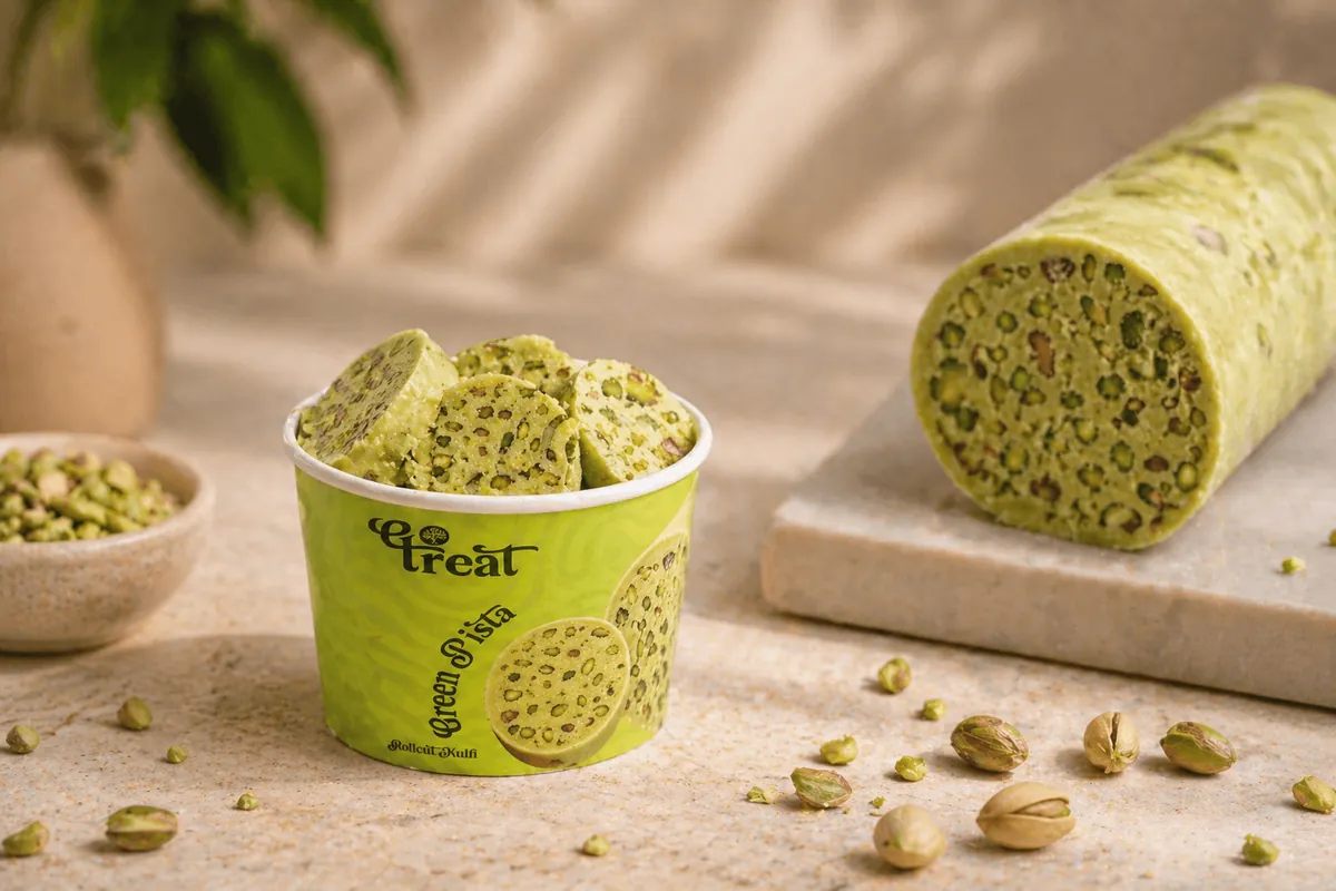 Kulfi Roll Cut -Pista